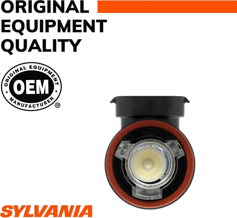 SYLVANIA - H11 SilverStar Ultra - High Performance Halogen Headlight Bulb, High Beam, Low Beam and Fog Replacement Bulb, Brightest Down Road with Whiter Light, Tri-Band Technology (Contains 2 Bulbs)