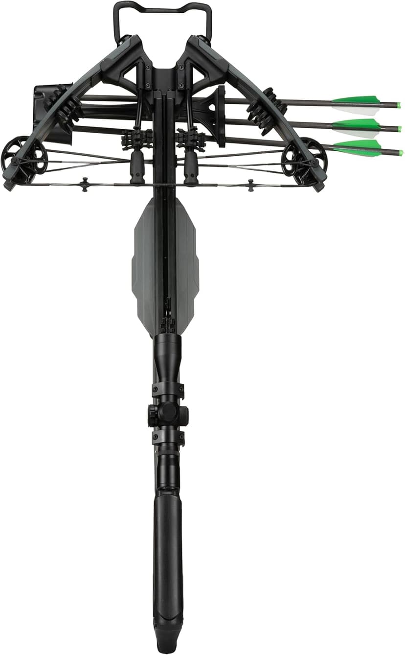 Xpedition Archery Scrapeline 390X Crossbow, 6.7LB 390 Feet Per Second Compound Crossbow Package with 4X32 Scope