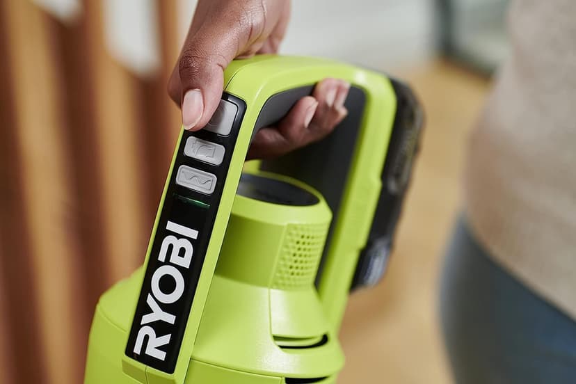 RYOBI 18 V ONE+ RSV18-0 Cordless Floor Vacuum Cleaner (30 AirWatt Suction Power, 820 l/min Airflow, 24 cm Wide Floor Nozzle, without Battery and Charger), Green