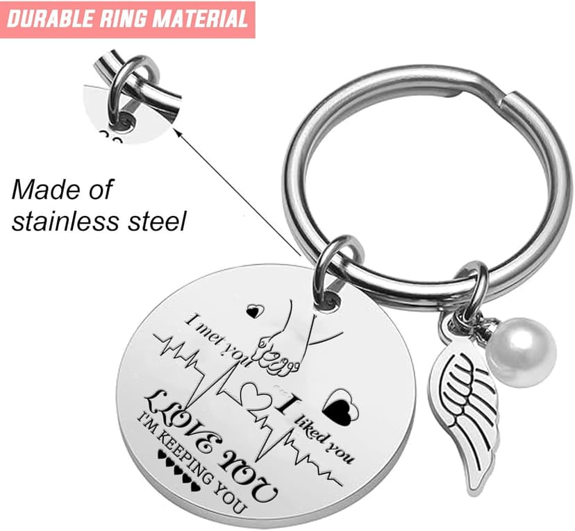 Mother Keyring - Mother's Day Gifts from Daughter Son for Mom Birthday Valentine's Day Christmas Gifts Mom Keychain