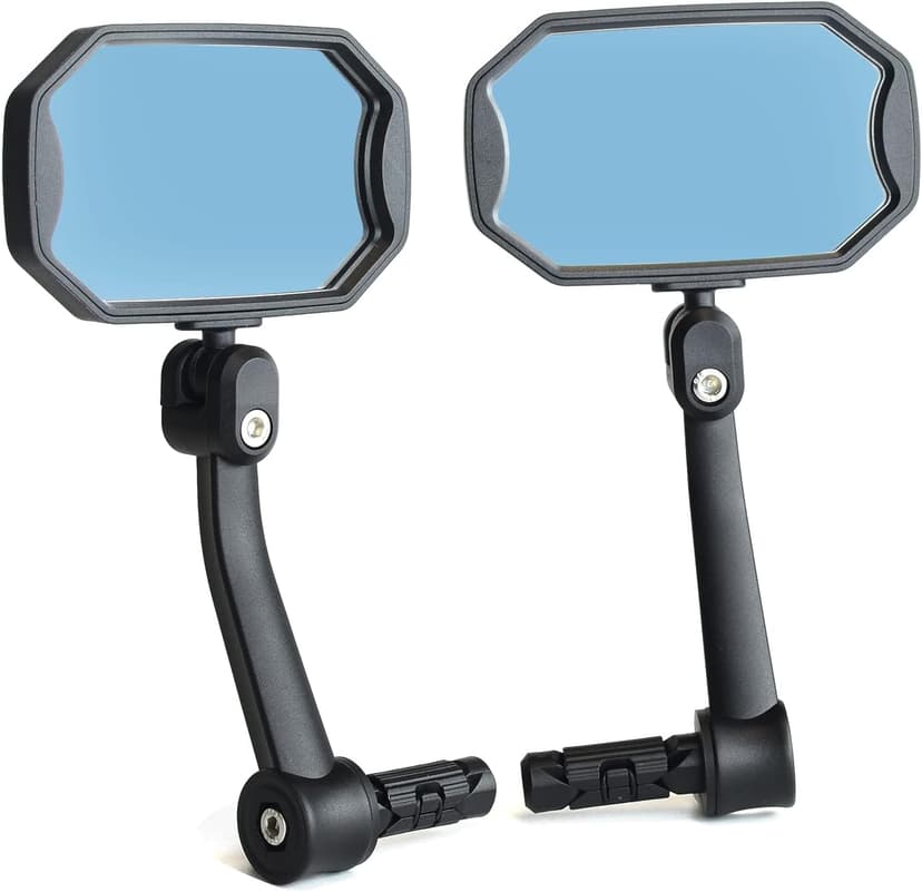 Bar End Bike Mirrors, High–Definition Convex Glass Lens for E-Bike Handlebars, Scratch Resistant, Safe Rearview 1 Pair Bicycle Mirror(Right And Left Side)