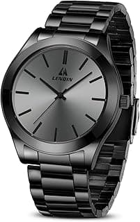 LN LENQIN Mens Watches Waterproof Stainless Steel Watch for Men Analog Quartz Fashion Business Designer Wristwatch