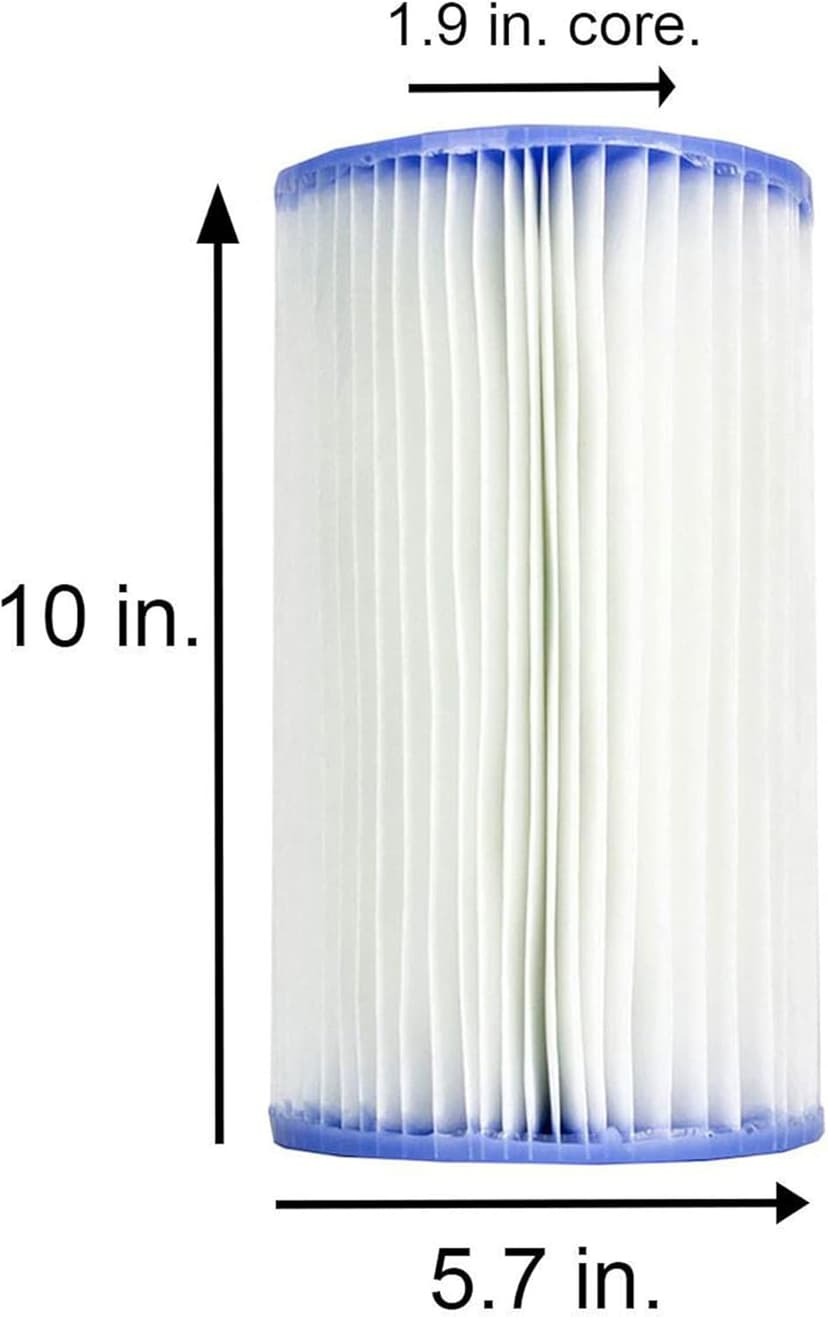 Intex 29005E Swimming Pool Type B Replacement Easy Clean Dacron Material Filter Pump Cartridge (6 Pack)