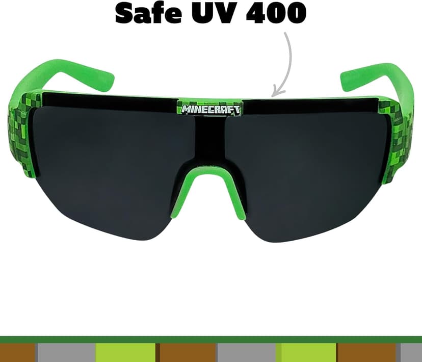 ARKAID Official Minecraft Boys Sunglasses | UV400 | One Size Fits Most Kids