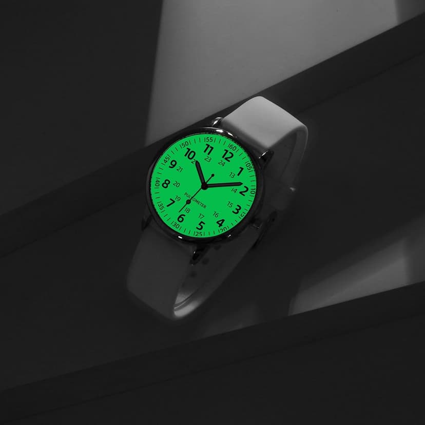 IBSO Women Watch for Nurse Easy to Read Dial Wristwatches Silicone Band Water Resistant Watches Second Hand and 24 Hour