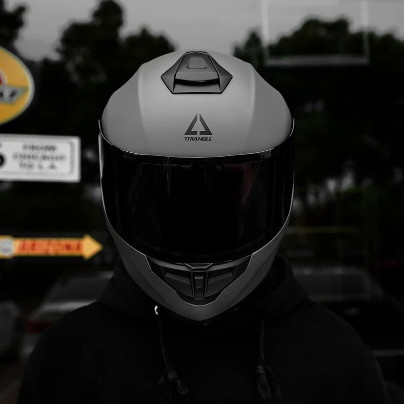TRIANGLE Full Face Motorcycle Helmet DOT Approved, Street Bike Racing Helmet for Men Women with Tinted & Clear Visors & Carrying Bag