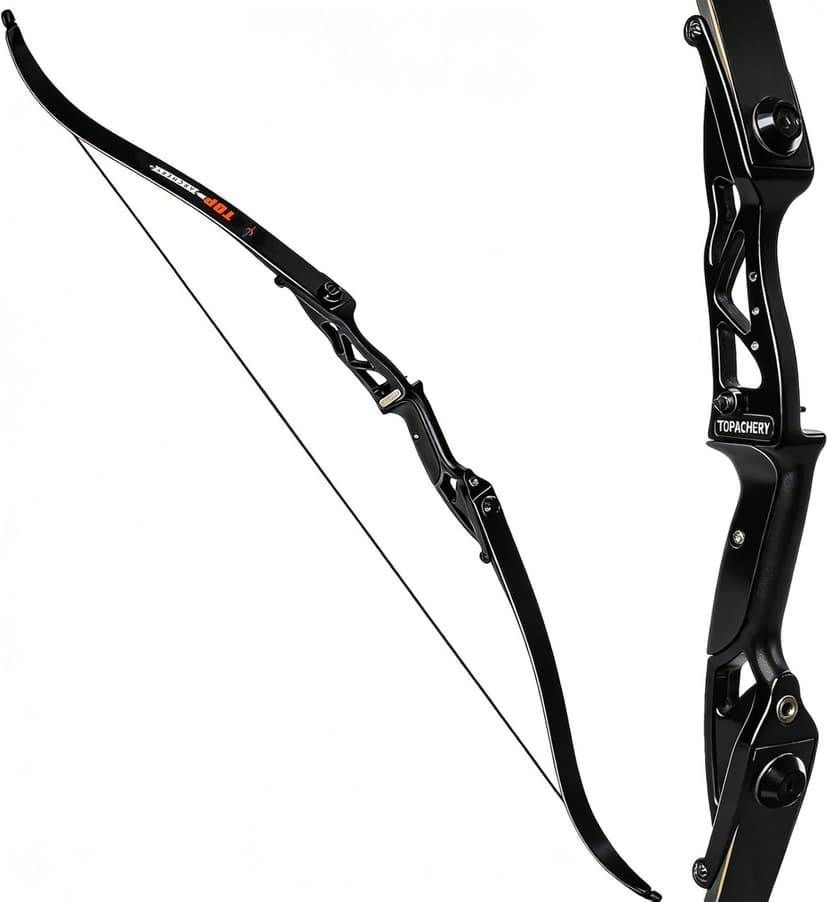 TOPARCHERY Archery 56" Takedown Hunting Recurve Bow Metal Riser Right Hand Longbow