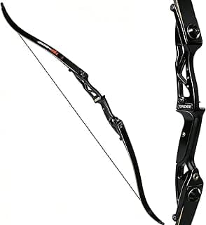 TOPARCHERY Archery 56" Takedown Hunting Recurve Bow Metal Riser Right Hand Longbow