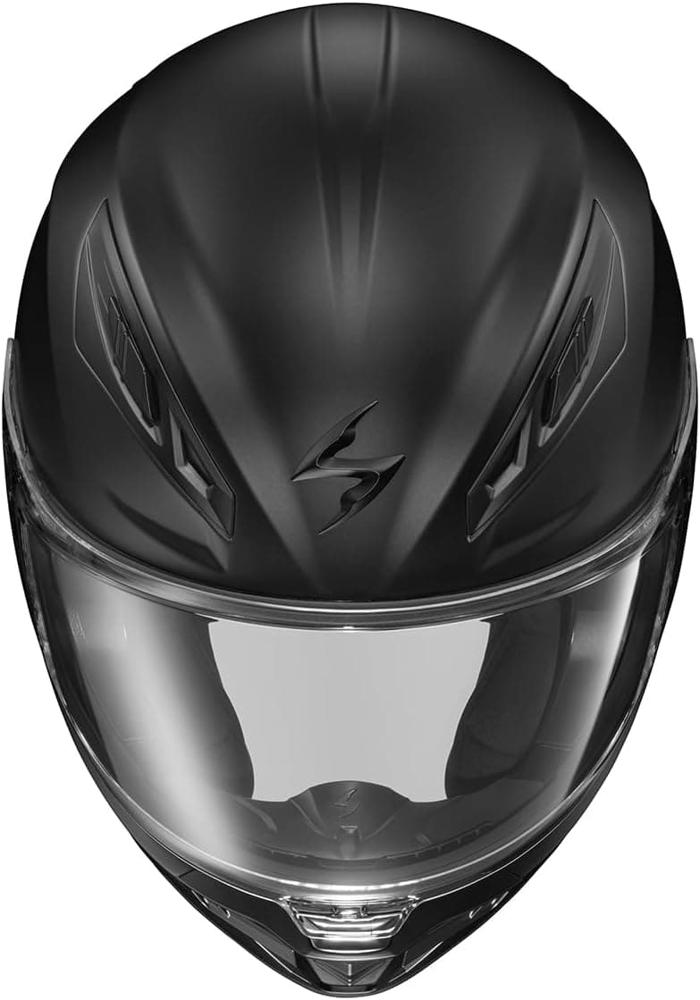 ScorpionEXO R430 Full Face Street Motorcycle Helmet with Bluetooth Ready Speaker Pocketss DOT/SNELL Approved Solid (Matte Black - X-Large)