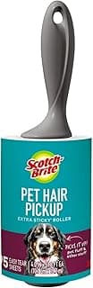 Scotch-Brite Pet Hair Pickup Extra Sticky Lint Roller, Designed for Removing Fur + Fluff on Couches, Clothes, Dog and Cat Beds, & More, 1 Pack, 95 Easy-Tear Adhesive Sheets Total