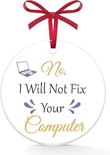 Funny Computer Programmer Gifts Acrylic Christmas Ornaments Sarcastic Novelty Gifts Programmer Gifts for Men Women It Birthday Gifts Computer Science Engineering Gifts for Men Dark Humor Gifts