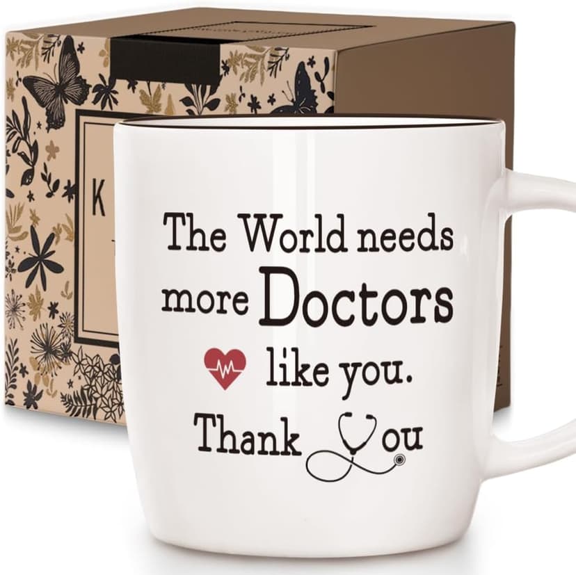 Heart-Warming Thank You Coffee Mug Gift for Doctors, The World Needs More Doctors Like You Inspirational Coffee Mug, Unique Thanksgiving Christmas Gifts for Physicians, Nurses, Veterinarians, 13oz B0G57B2SW9