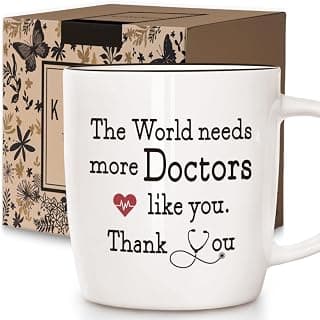 Heart-Warming Thank You Coffee Mug Gift for Doctors, The World Needs More Doctors Like You Inspirational Coffee Mug, Unique Thanksgiving Christmas Gifts for Physicians, Nurses, Veterinarians, 13oz B0G57B2SW9