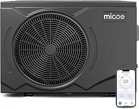 MICOE 35000 BTU Pool Heater for Above Ground Pool and Inground Pool up to 24ft (11/18/24ft) / 12000 Gallons, Inverter Electric Swimming Pool Heat Pump, Heating and Cooling Mode