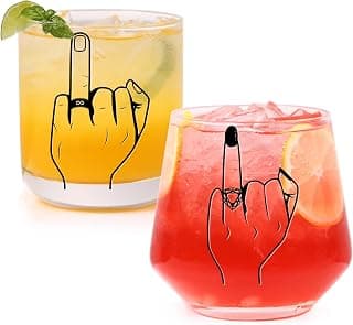 comfit Engagement Gifts for Couple, Ring Finger Wine&Whiskey Glass Set,Bride and Groom Just Married Gift, Mr and Mrs Newlyweds Bridal Shower,Valentine's Day Gift,Wedding Gifts for Couples 2026 B0C2Z7LM33