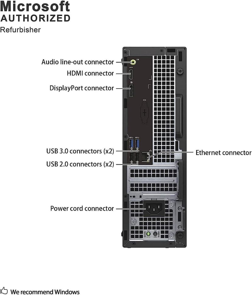 Dell Optiplex 3050 SFF Desktop Computer PC, Intel Quad Core i5-6500 up to 3.6GHz, 16GB DDR4, 256GB SSD, WiFi, 4K Support, DP, HDMI, Windows 11 Pro 64 Bit (Renewed)