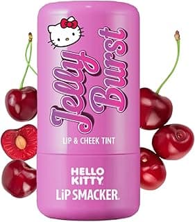 Lip Smacker Hello Kitty So Jelly Lip & Cheek Tint, Moisturizing Sheer & Buildable Color, Fun Bouncy Jelly Texture, Sweet Cherry Flavor - Cherry
