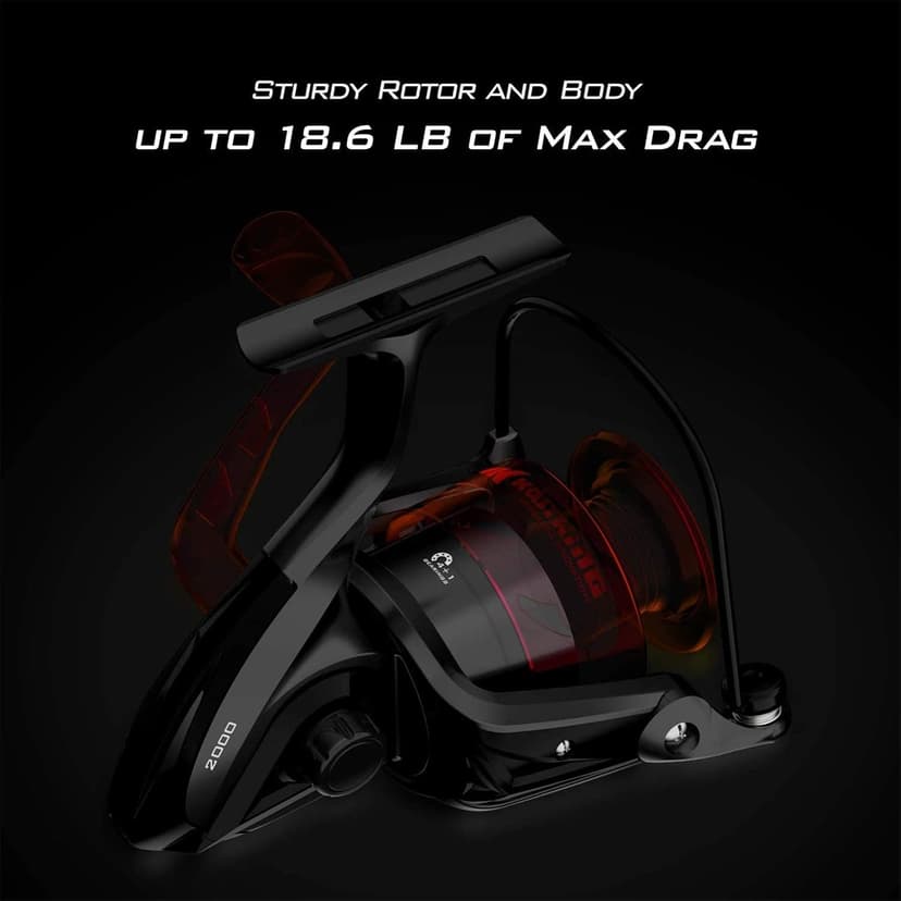 KastKing Brutus Spinning Reel, Freshwater Spinning Fishing Reels, Graphite Frame, CNC Aluminum Spool, 5.2:1 Gear Ratio, 4+1 Ball Bearings