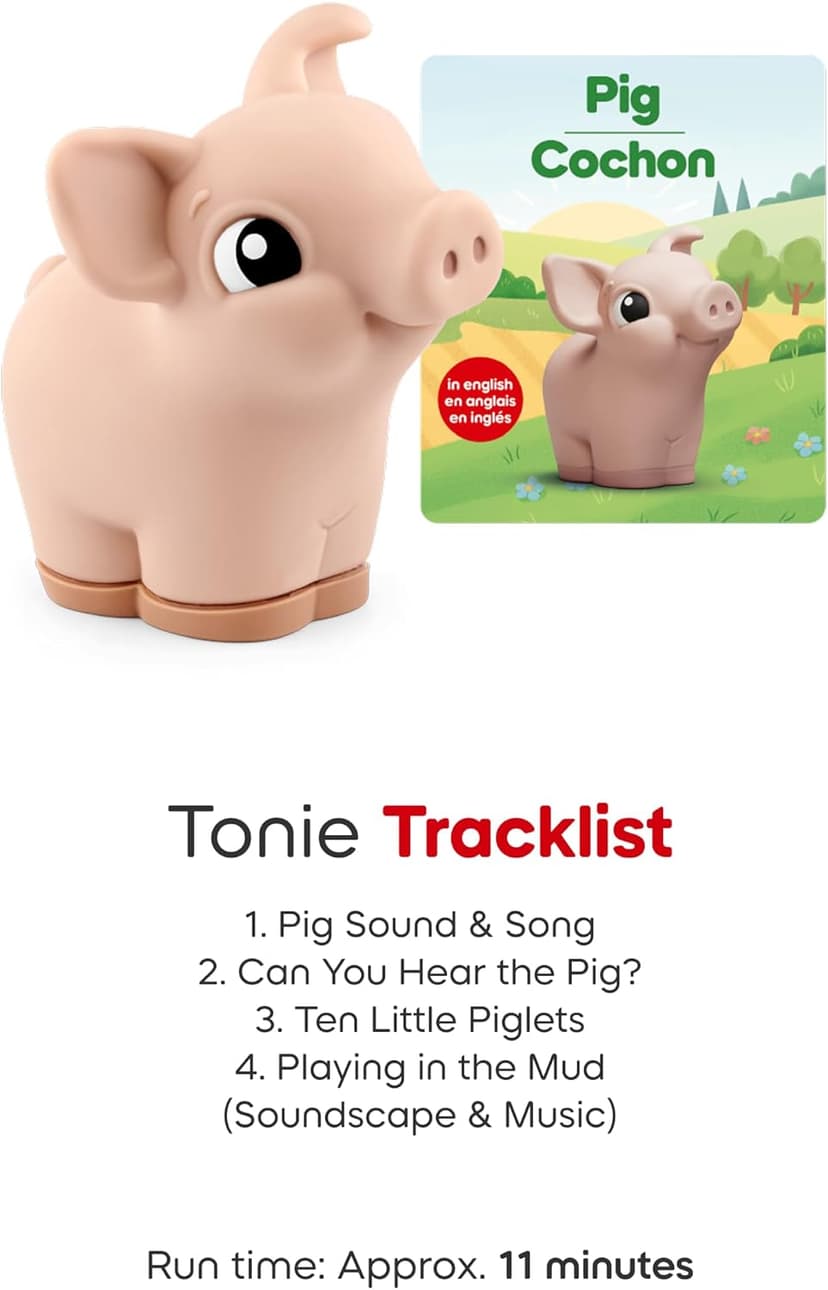Toniebox 2 My First Farm Bundle for Kids 1+ with Soft and Squeezable Cow, Horse, and Pig - Sunset Red B0FJ2ZY48J