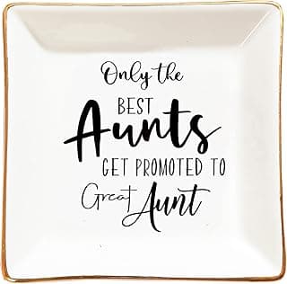 Aunt Gifts: Trinket Dish Ring Holder for Aunts' Christmas, Birthdays, Mother's Day, Valentine's Day, Thanksgiving, Xmas, Weddings