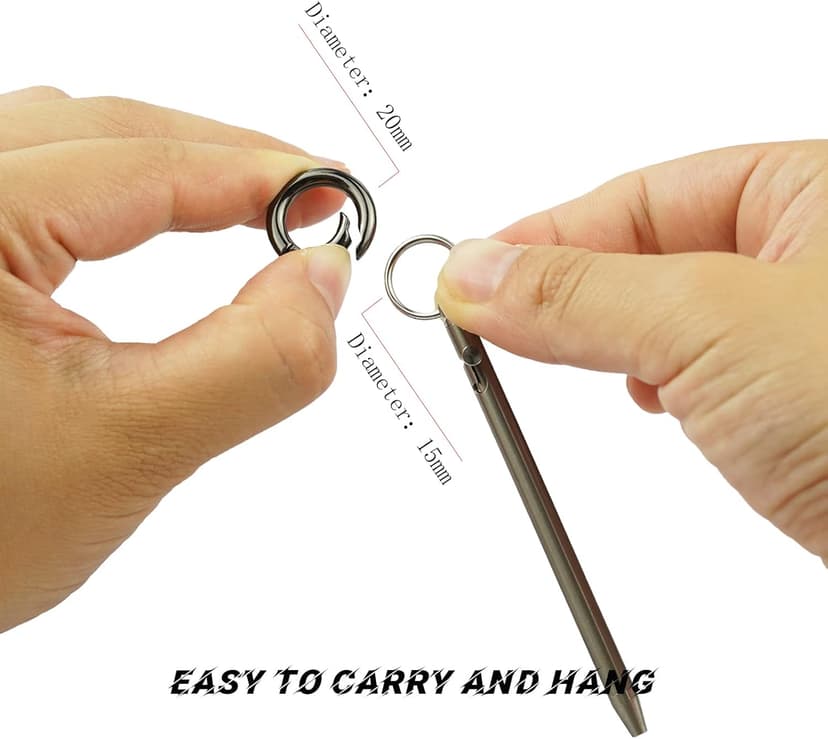 Mini Pen,Non-Toxic Titanium EDC Pen with Keychain, Compact and Stylish Small Pen(Only 82mm in Length and Comes with 2 Refill Cartridges)