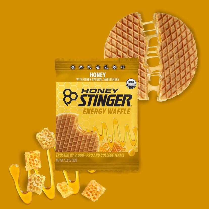 Honey Stinger Organic Honey Waffle, Energy Stroopwafel for Exercise, Endurance and Performance, Sports Nutrition for Home & Gym, Pre and Post Workout, 16.96 Ounces (Pack of 16) B004F1LNDI