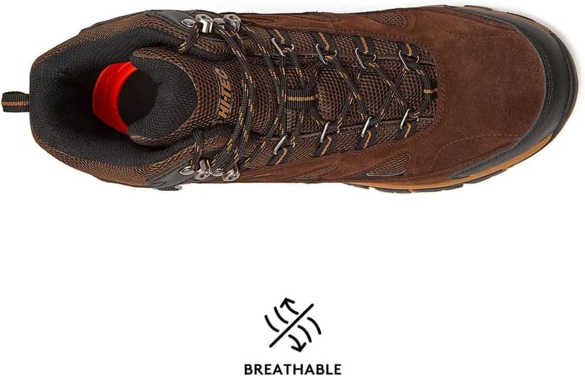 HI-TEC Yosemite WP Mid Waterproof Hiking Boots for Men, Lightweight Breathable Outdoor Trekking Shoes