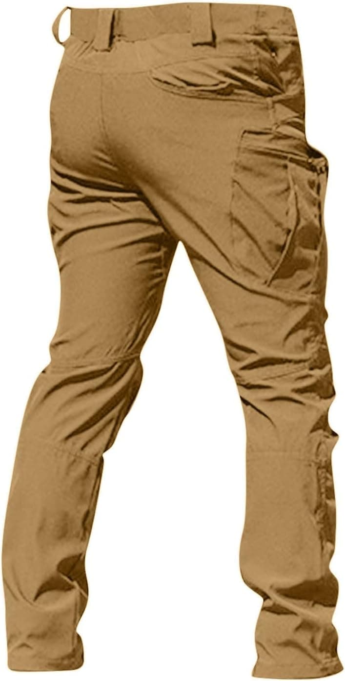 tobchonp Tactical Pants for Men Relaxed Fit Stretchy Work Pants Baggy Cargo Camo Pants Flex Carpenter Pant Multi Pockets