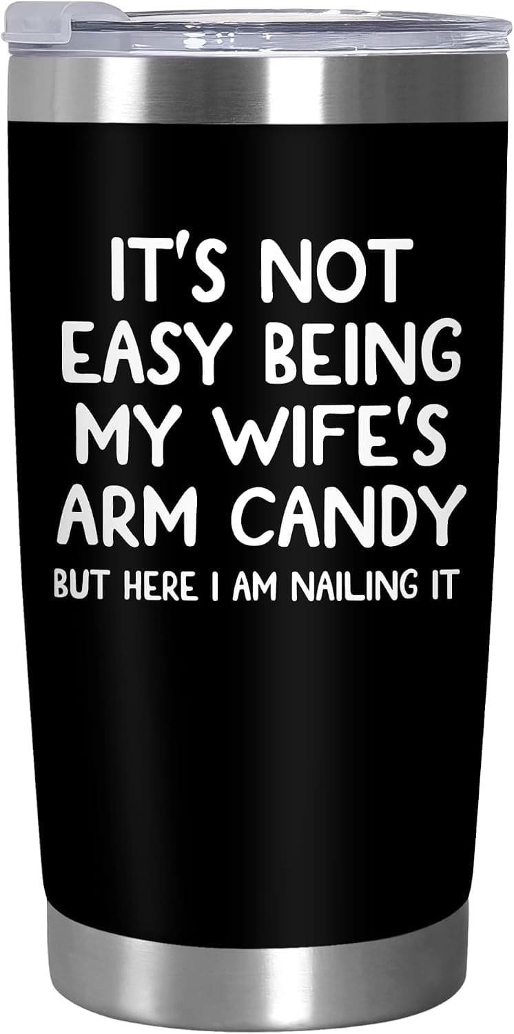 Gifts for Husband Christmas, Anniversary Birthday Gifts for Him Husband, Mens Gift Ideas, Stainless Steel, Lid Included Christmas Birthday Gift for Husband from Wife, 20 oz Tumbler for Men B0DPG6PKK7