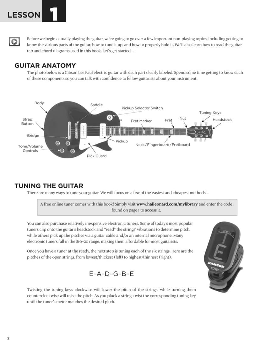 First 15 Lessons – Electric Guitar - Beginner’s Guide with Online Audio and Video – Learn Guitar Fundamentals, Chords, Strumming and Popular Songs 