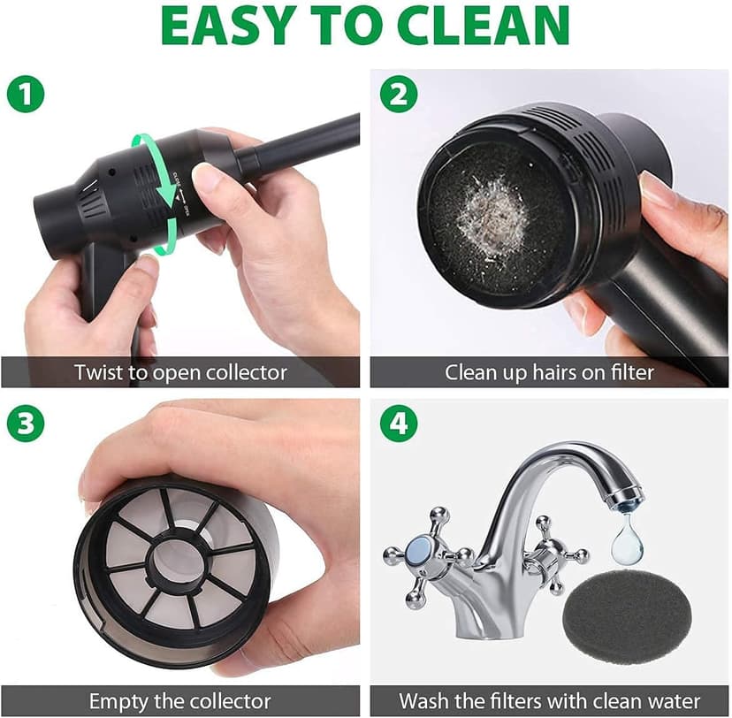 New Cordless Mini Computer Vacuum, Portable Vacuum Cleaner Keyboard Cleaner Kit - Cleaning Dust, Hairs, Crumbs, Scraps, Ash for Laptop, Keyboard, Computer,Car, Pet House, Sewing Machine