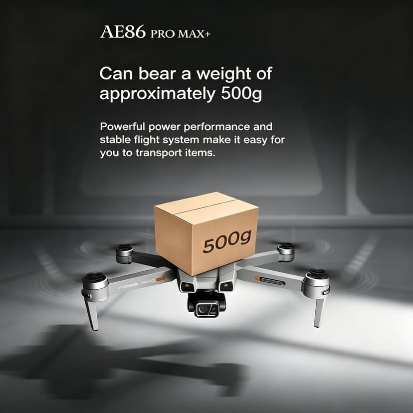AE86ProMax+Drones with Camera for Adults 4K Video,Touch Screen Tablet Remote and 3-Axis Mechanical Gimbal, 5G Digital Transmission, 360° Laser Obstacle Avoidance, GPS Auto Return,Three 8000mAh 45 Mins Long Endurance, 500g Payload, Smart Follow Waypoint Flight Foldable Quadcopter, Up to 5 Miles Range (Grey) 3 Batteries + 64GB TF Card Bundle)
