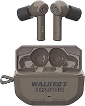 Walker's Disrupter Bluetooth Earbuds - Hunting Range Shooting Active Lifestyle Ear Protection Hearing Enhancement Noise-Cancelling Rechargeable Wireless Electronic Earbuds - FDE