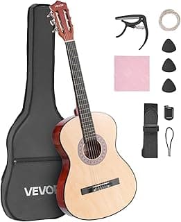 VEVOR Acoustic Guitar, Classical Guitar Starter Kit for Beginners, with Nylon Strings, Basswood Guitar, for Kids Adults Girls Boys Students