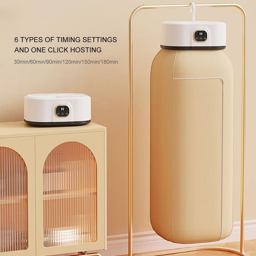 Portable Clothes Dryer - Mini Small Compact Foldable Quiet Fast-Drying Electric Machine with Adjustable Timer & UV Hygiene for Travel,RV, Home,Apartment