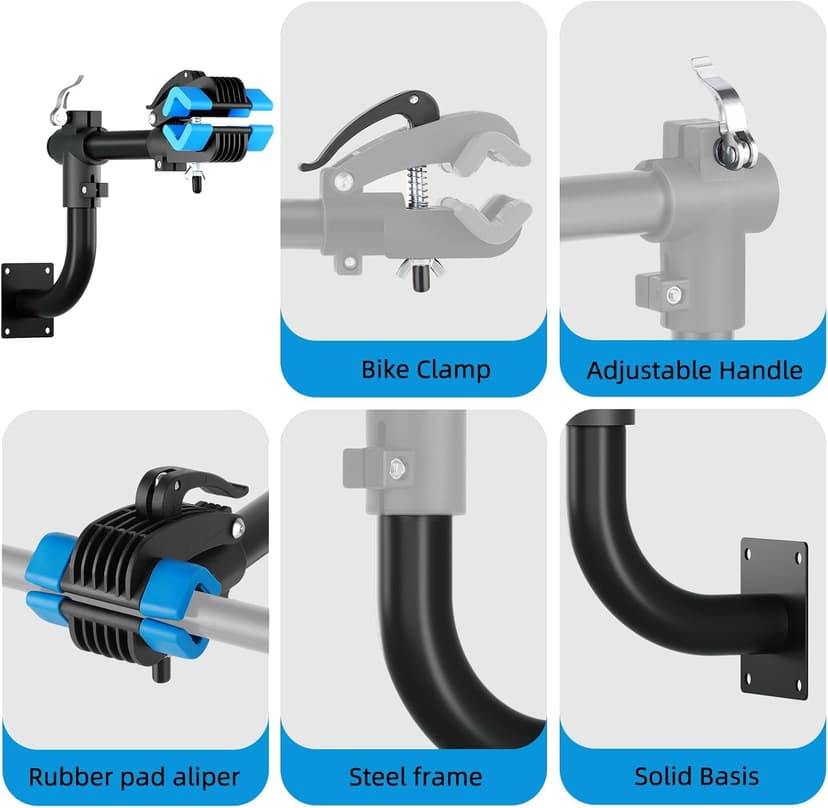 Urban Deco Bike Repair Stand Bench Mount Bike Stand Wall Mounted Bike Work Stand Bicycles Maintenance Rack Bike Clamp for Road Mountain Bike,Road Bike (13.6 inch Curved)