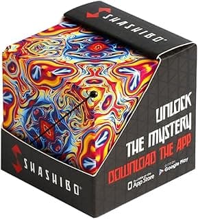 Shashibo Shape Shifting Box - Award-Winning Fidget Toy w/ 36 Rare Earth Magnets - Fidget Cube Transforms Into Over 70 Shapes, Sensory Toy Gift for Kids, Teens, and Adults (Spaced Out)