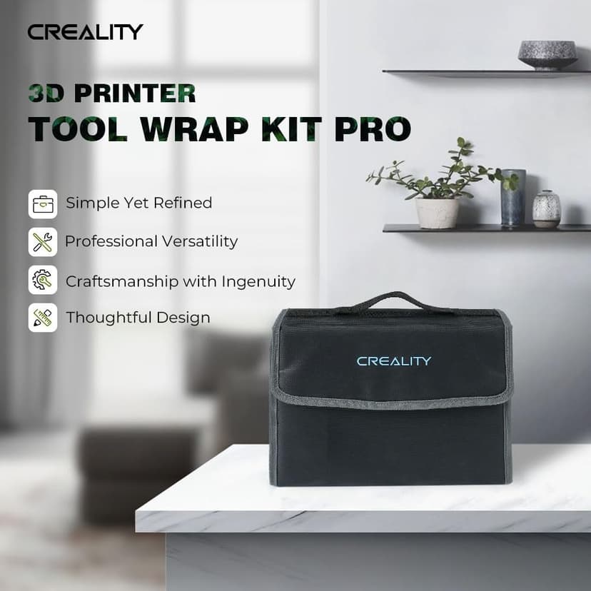 Creality 3D Printer Tool Kit, 74Pcs 3D Printing Tool Wrap Kit Assembly/Removal/Filament Cutting Set 3D Printer Accessories for All FDM Printers Cleaning Finishing Printing