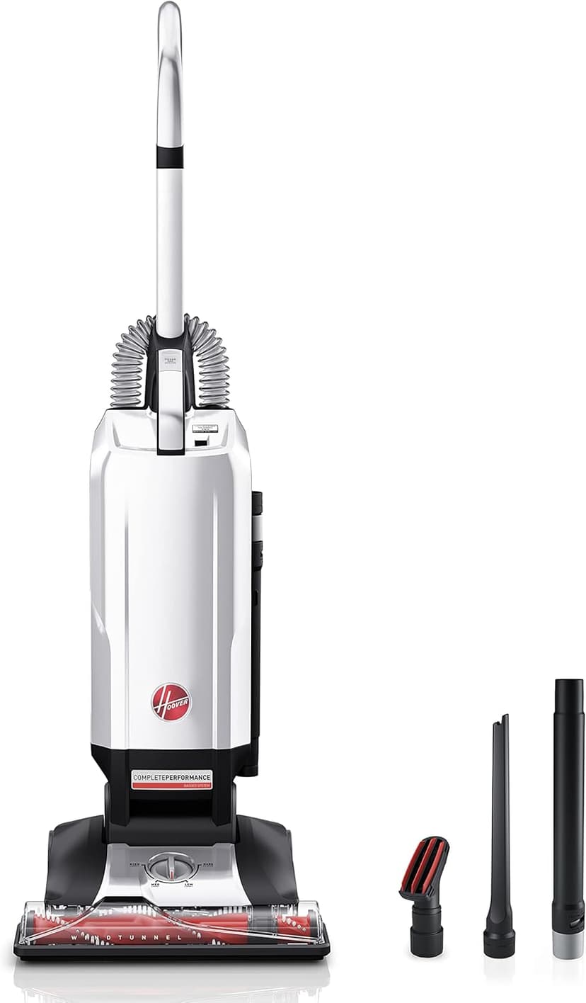 Hoover Complete Performance Corded Vacuum Cleaner, Bagged Vacuum Cleaner, Traps 99% of Dust Matter, Wide Cleaning Path, Includes Pet Upholstery Tool, Powerful Vacuum Cleaners for Home Use