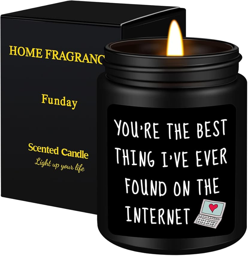 Anniversary Birthday Gifts for Men, Gifts for Boyfriend, Funny Romantic Wedding Gift for Men, Him, Boyfriend, Husband, Best Friends, Lover, Black Cedar Juniper Sandalwood Candle