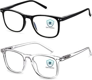 AOSM Blue Light Glasses for Men & Women,Gaming glasses Anti-Glare UV400 Protection,Blue Light Blocking to Relieve Eye Strain