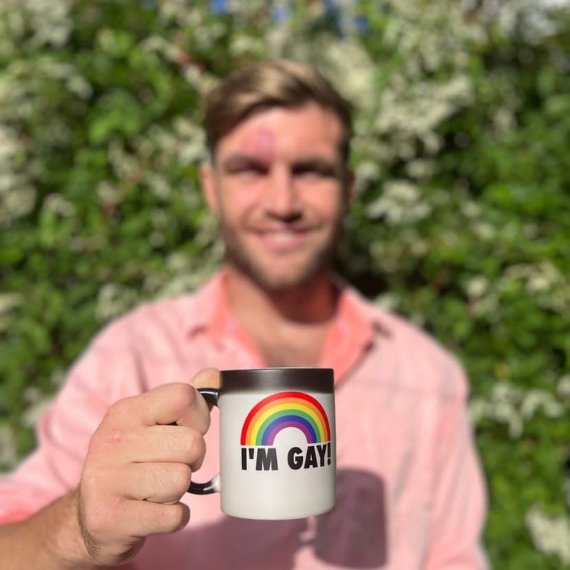 Turtle Straws I'm Gay Rainbow Heat Change Coffee Mug – Funny Gag Gifts for Men, Prank Gift for Him, Brother, Coworker, Best Friend – Novelty Birthday Gift, Secret Santa, White Elephant B0CF2S19WW