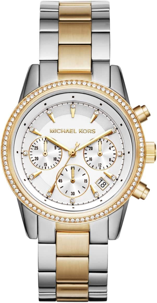 Michael Kors Bryant Chronograph Women's Watch, Stainless Steel and Pavé Crystal Watch for Women