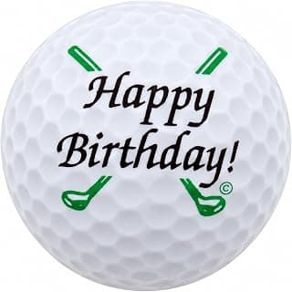 Westmon Works Happy Birthday Golf Ball Birthday Novelty Golfer Present for Dad or Golfing Fan One Standard Size Unit