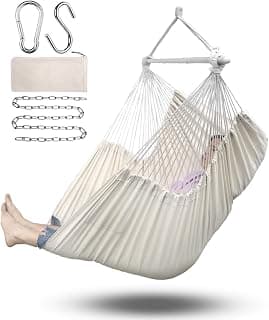 ADVOKAIR Hammock Chair Large 70.9"x47.2", 32% Bigger XXL Hanging Swing Chair with 500lbs Capacity, Heavy Duty Steel Spreader Bar, Extra Roomy Comfort for Adult Indoor Outdoor Bedroom Patio