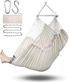 ADVOKAIR Hammock Chair Large 70.9"x47.2", 32% Bigger XXL Hanging Swing Chair with 500lbs Capacity, Heavy Duty Steel Spreader Bar, Extra Roomy Comfort for Adult Indoor Outdoor Bedroom Patio
