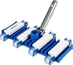 Pool Vacuum Head, Manual Cleaning Vacuum with Wheels 14'' Heavy Duty Handle Pool Vacuum Heads for Inground & Above Pools with Flexible Swivel, Swimming Pool Head for Absorb