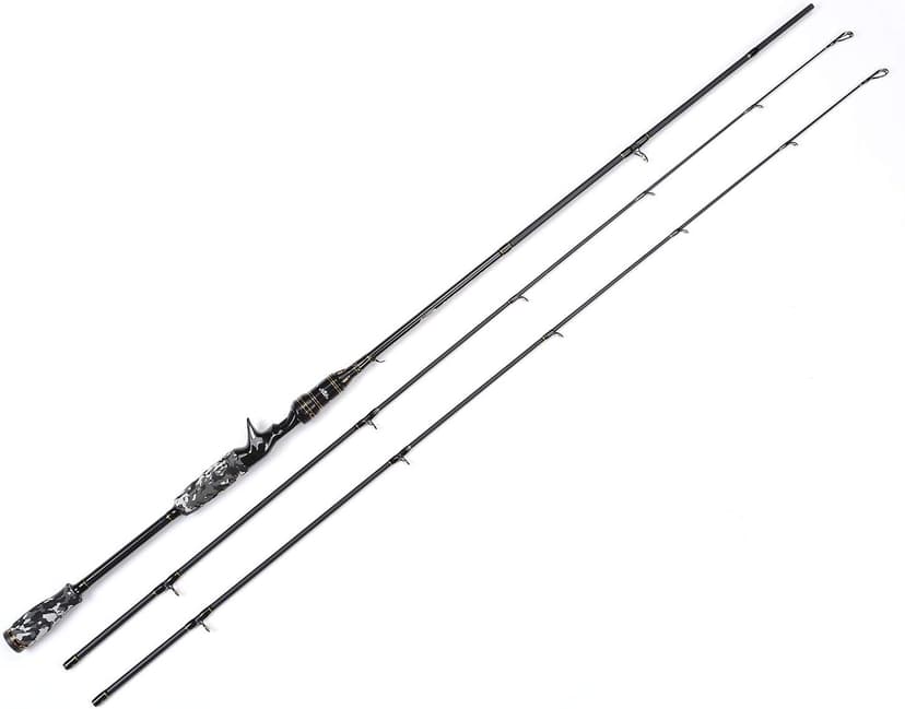 E Series - Camo Legend 2-Piece 7-Feet Casting Rod 24 Ton Carbon Fiber Baitcasting with 2 Tips - Medium and Medium Heavy Portable Bass Fishing Rod Baitcaster