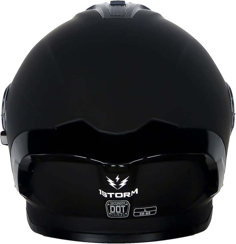 1Storm New Motorcycle Bike Modular Full Face Helmet Dual Visor Sun Shield: NOLED-X90 Matt Black