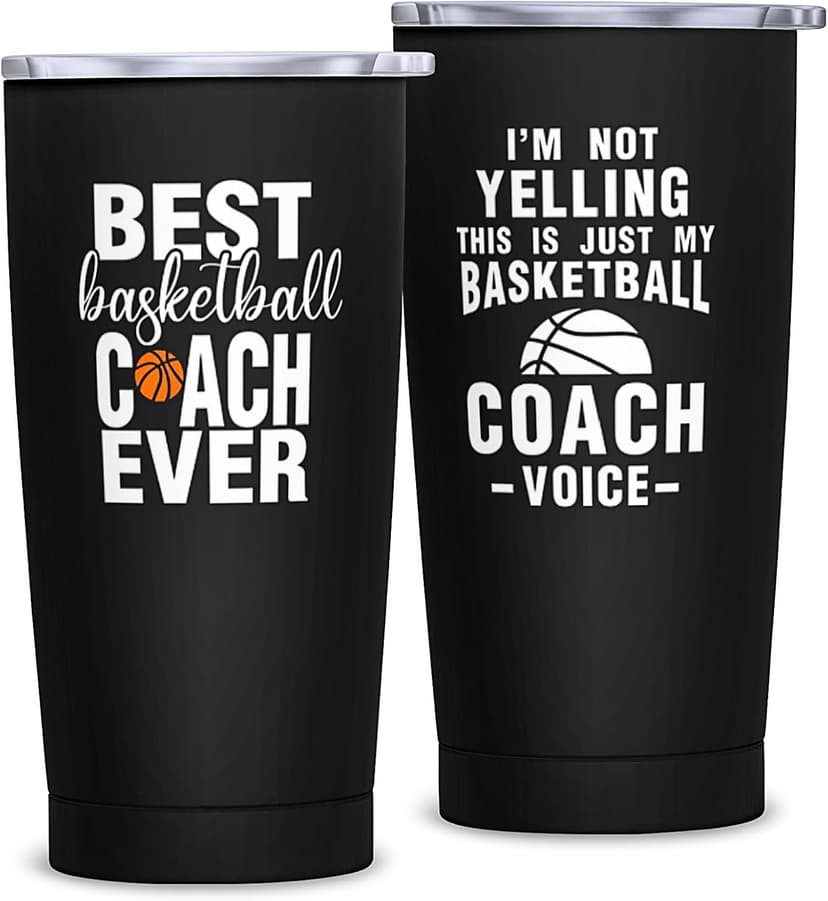 Basketball Coach Gifts for Men Women, Best Coach Gifts Basketball, Coaches Gift from Team Basketballs, Basketballs Coaches Gift Ideas-20 oz Stainless Steel Tumbler